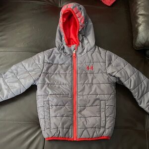 Under Armour Charcoal and Crimson Quilted Jacket
